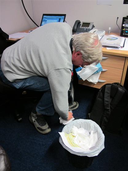 Terry mops up after a curry