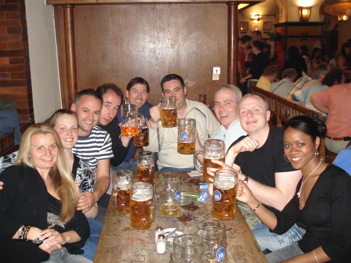 Production get together in Hofbräuhaus