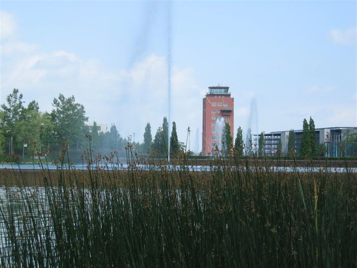 The ponds & old Control Tower