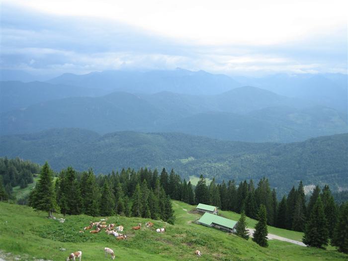 Farmland at the top - no snow today.