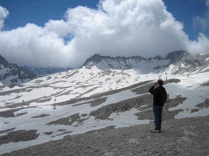 Looking over the ski area