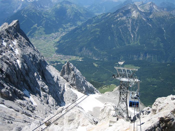 The Tirol cable car on the Austrian side