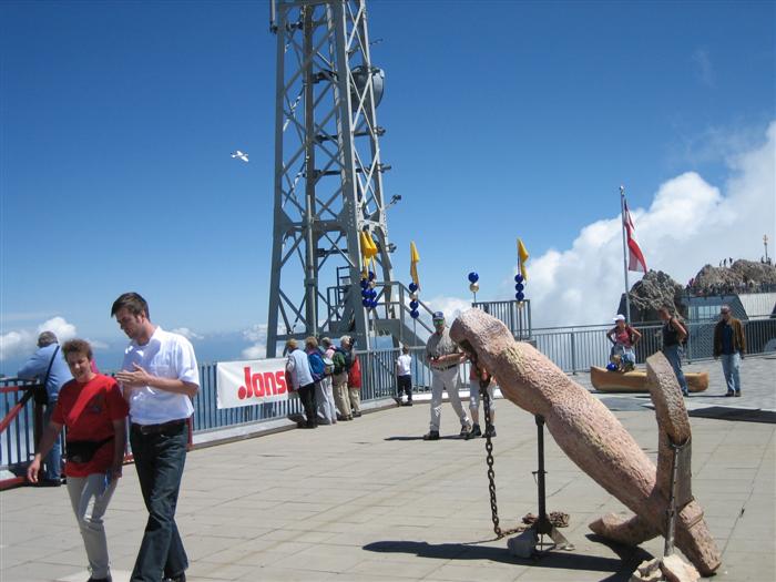 In Austria, on top of the cable car station, with some artwork