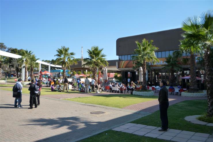 Seating outside the canteen