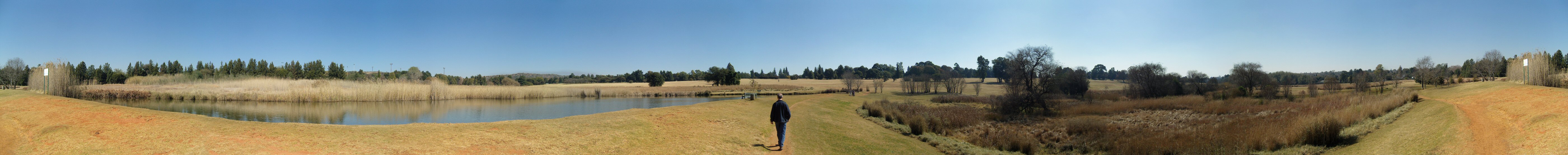 The mid level dam - pan around...