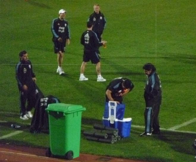 Maradona ends the training