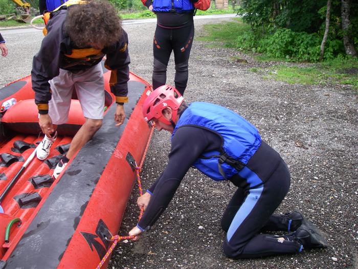 Jon is volunteered to be the demonstration 'man overboard