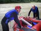 boat number one launching into the River Saltzer